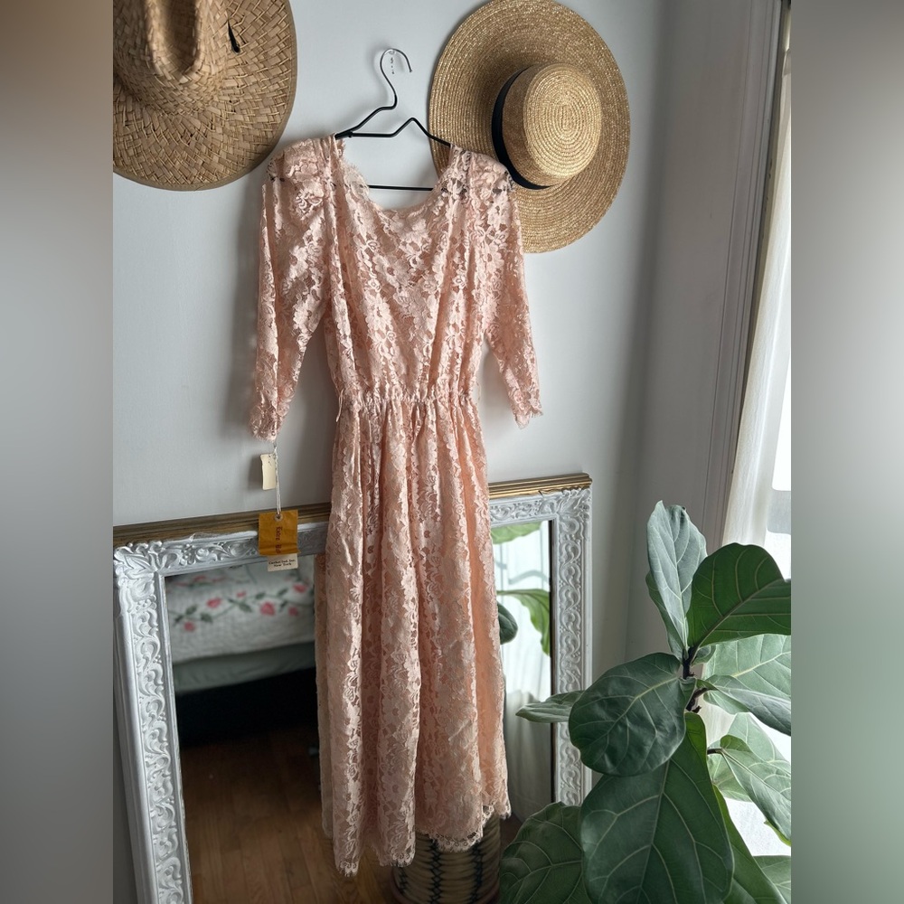 True Vintage Lace Dress in Soft Pink from Lord & Taylor